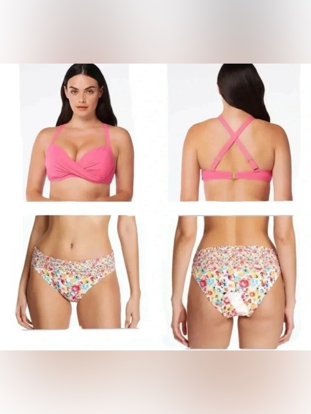 Bleu Rod Beattie Bikini Top Size 40D and Sarong Hipster Bikini Bottom Size 14
